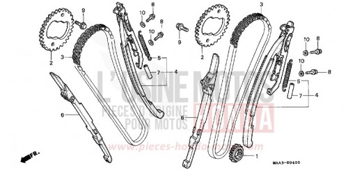 CHAINE A CAMES/TENDEUR VT1100C2T de 1996